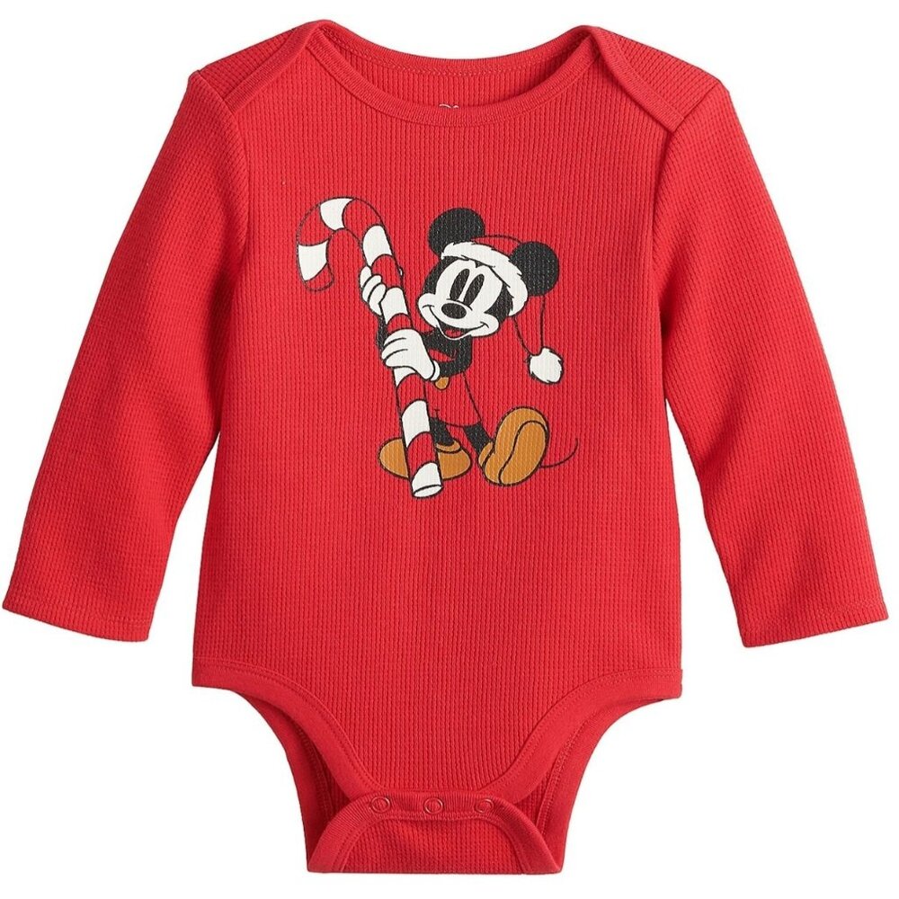 Disney's Mickey Mouse Baby Thermal Bodysuit by Jumping Beans Size 6 mos